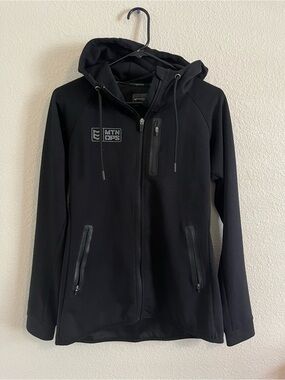 Mtn Ops Women’s Black Tech Jacket Full Zip Up Hoodie